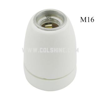 Pure porcelain lampholder H510-3B, M16, white