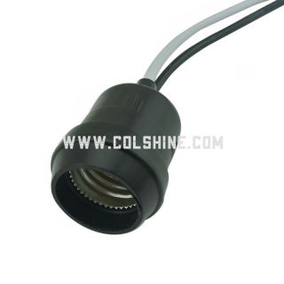 Project Source Black Light Socket Rubber Lamp Holder Wire Leads Ceiling Fixture
