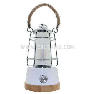 White dimmable led camping lantern rechargeable with USB and power bank